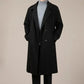 wool blend trench coat | mid-length winter coat | korean style overcoat | energy saving