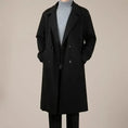 wool blend trench coat | mid-length winter coat | korean style overcoat | energy saving