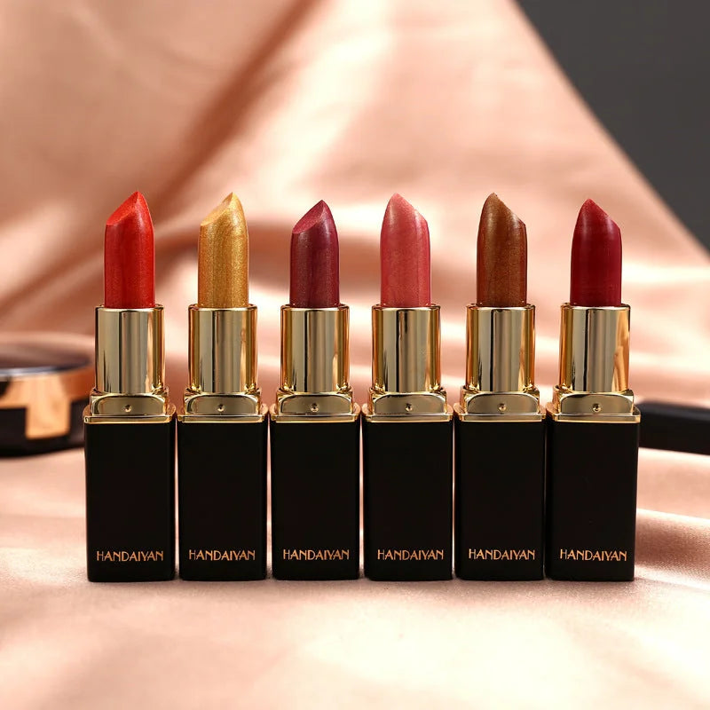 temperature change lipstick | metallic lipstick set | pearlescent lip gloss | ultrasonic cleaning