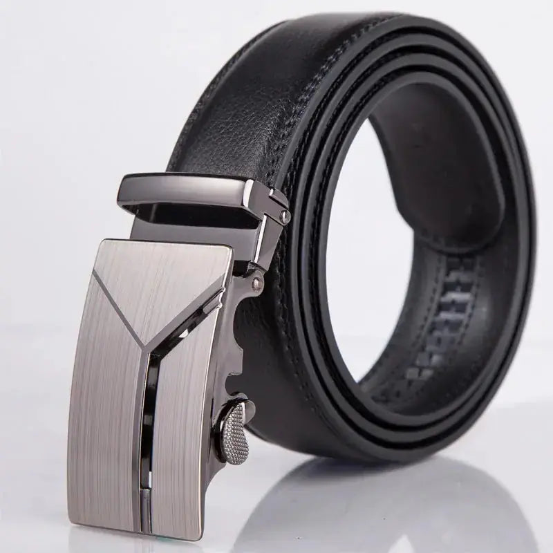 genuine leather belt | automatic buckle belt | adjustable leather belt | ultrasonic cleaning