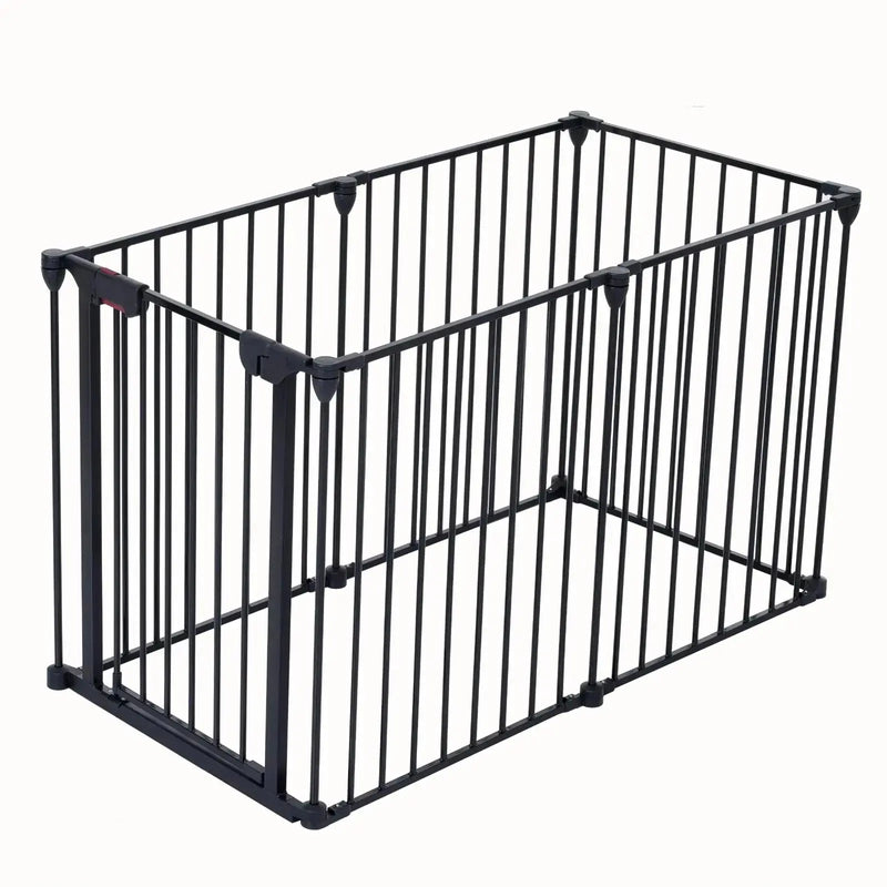 150 Adjustable Safety Gate 6 Panels Play Yard Metal Doorways Fireplace Fence Christmas Tree Fence G Meifu Market