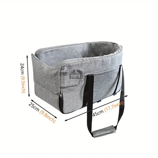 Pet Booster Seat For Cars - Dog Car Carrier With Safety Harness, Central Control Pet Nest, Portable Travel Vehicle Pet Bed - For Small & Medium Dogs - Suitable for Road Trips & Daily Commuting - Perfect Gift for Pet Owners