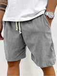 heavyweight corduroy shorts | mens drawstring waist shorts | casual cargo pocket shorts | ultrasonic cleaning