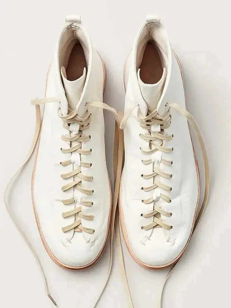 Leather Casual Shoes Platform Boxing Board Shoes Meifu Market