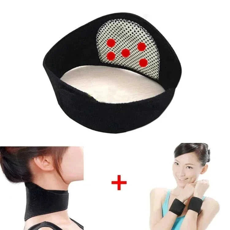 tourmaline magnetic therapy set | self-heating brace kit | adjustable neoprene support brace | energy saving