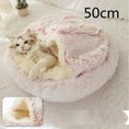 2-in-1 Dog & Cat Bed - Round Plush Warm Winter Pet House Meifu Market