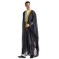 long sleeve chiffon robe | embroidered mens arabic robe | golden ball tassel details | energy saving