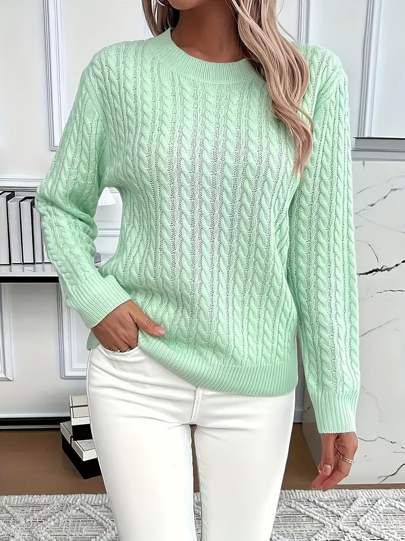 Versatile Fashion Classic Twist Round Neck Sweater Meifu Market