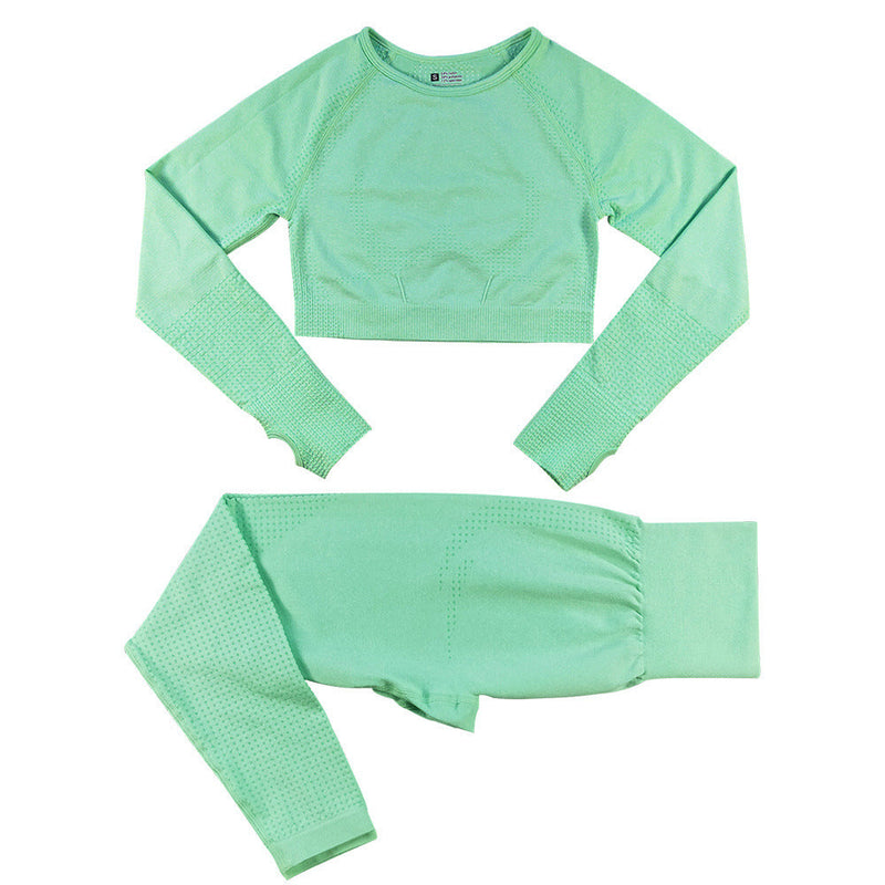 Seamless Knitted Dot Yoga Suit For Women Meifu Market