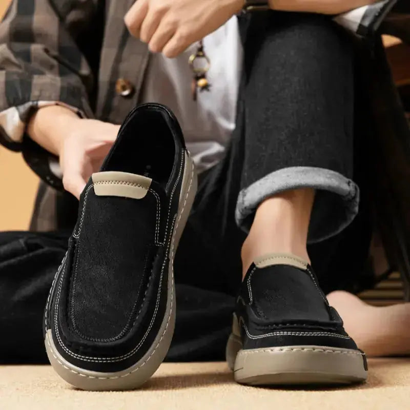 Men's One Pedal Autumn Fashion All-match Casual Leather Shoes Meifu Market