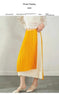 high-waist chiffon skirt | summer floral maxi skirt | lightweight chiffon fabric | energy saving
