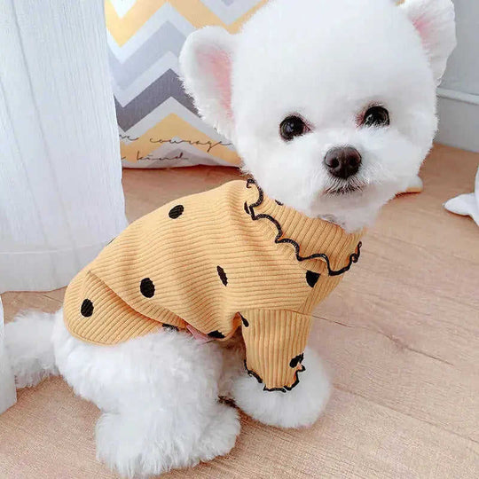 Dot turtleneck dog bottoming shirt 3XL - main product image