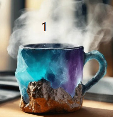 400ml Resin Mineral Crystal Coffee Mugs With Handles Elegant Fake Mineral Crystal Cup For Workplace Home Decor Christmas Gift Kitchen Gadgets Meifu Market