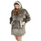 fleece-lined pullover | double layer composite fabric | thick flannel home wear | ultrasonic cleaning