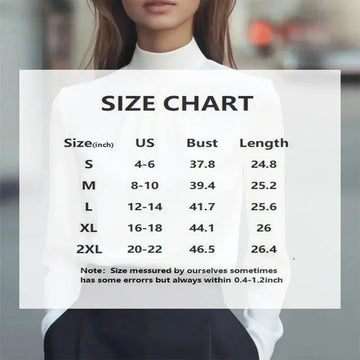 Women's Solid Color Long Sleeve Turtleneck Shirt, Pleated Detail Blouse For Office Wear And Formal Occasions Meifu Market