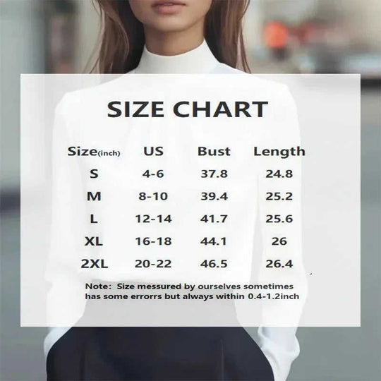 Women's Solid Color Long Sleeve Turtleneck Shirt, Pleated Detail Blouse For Office Wear And Formal Occasions Meifu Market