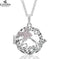 pink crystal locket necklace | 18mm pregnancy bola necklace | adjustable length maternity jewelry | energy saving