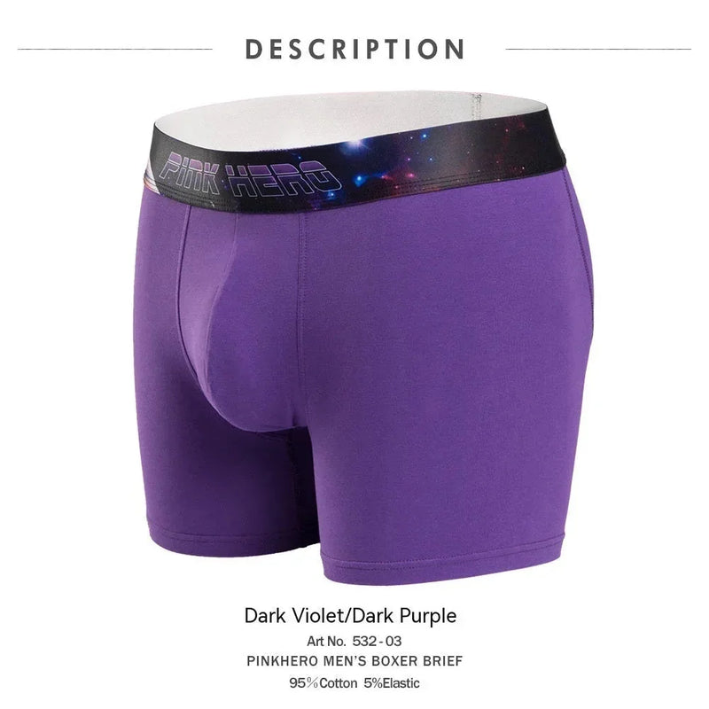 stretch cotton boxer briefs | moisture-wicking mens underwear | breathable cotton blend underwear | energy saving