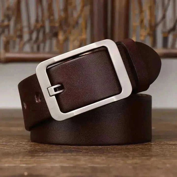 Minimalist Light Luxury Business Belt Pin Buckle Fashion Casual All-matching Black - front view 0