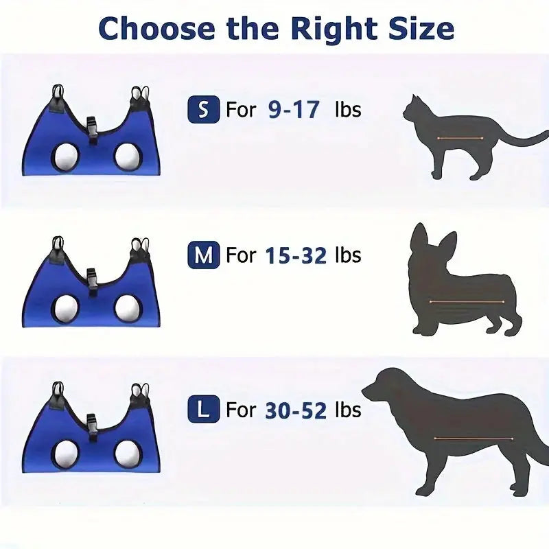 pet grooming sling | dog bathing harness | cat restraint bag | energy saving