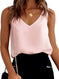 stretch cotton fabric | loose fit camisole | v-neck tank top | energy saving