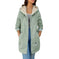 Winter Fleece Hooded Jacket Fashion Casual Zip-up Pockets Long Sweatshirt Warm Commuter Women's Clothing Meifu Market