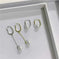 pierced pearl tassel earrings | sterling silver pearl studs | long drop dangle earrings | energy saving