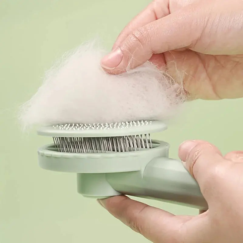 pet grooming brush stainless steel | dematting comb for dogs | cat grooming brush with steel teeth | ultrasonic cleaning
