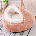Deep Sleep Half-pack Semi-enclosed Dual-use Plush Round Pet Bed Meifu Market