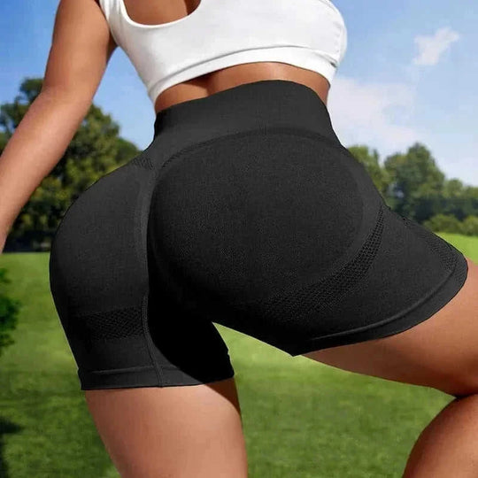 seamless yoga shorts | high waisted workout shorts | athletic gym leggings | energy saving