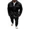 Men's Suede Solid Color Single-breasted Tooling Cardigan Two-piece Set Meifu Market