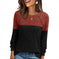 brushed cotton long sleeve top | round neck striped shirt | casual office wear | energy saving