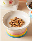 ceramic pet bowl | elevated dog bowl | inclined cat dish | ultrasonic cleaning