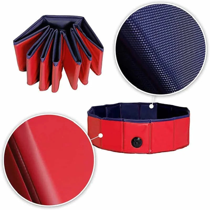 foldable pet pool | portable dog bathtub | outdoor pet cleaning supplies | energy saving