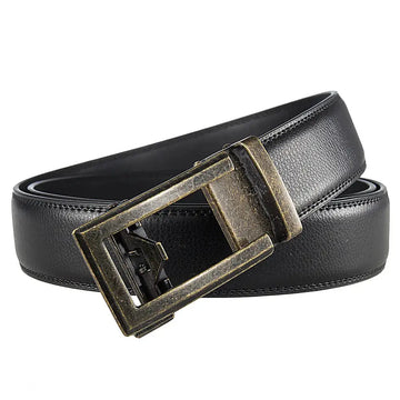 Antique Cowhide Men's Leather Belt Casual Business Comfort Click Belt Meifu Market