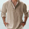 Men's Long Staple Cotton Long Sleeve Stand Collar Shirt - Meifu Market