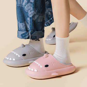 Cartoon Shark Shoes Home Slippers EVA Lovers Slippers Winter Soft Bottom Waterproof Shoes 