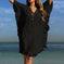 Cutout Hand-Knitted Floral Casual Tunic Dress White - scale comparison view