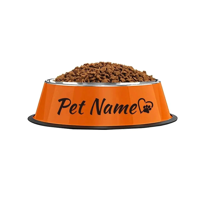 non-slip pet food bowl | personalized name dog bowl | heavy-duty pet water dish | ultrasonic cleaning