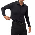 stretch-fit long sleeve shirt | moisture-wicking work shirt | wrinkle-resistant office shirt | ultrasonic cleaning