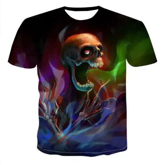 d printed skull t-shirts | mens graphic skull tees | soft cotton skull shirts | ultrasonic cleaning