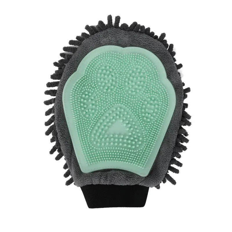 Pet Bathing Brush 2-in-1 Grooming Glove Elegant Dog Grooming Tool For Brushing, Massaging, And Drying Pet Grooming Kit For Dog Cat 2-Sided Bathing Brush Cleaning Massage Glove Meifu Market