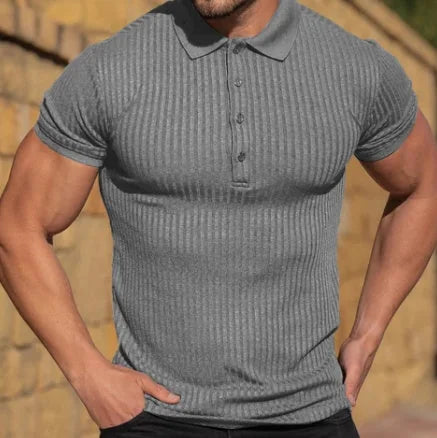 slim-fit polo shirt | mercerized cotton fabric | breathable short-sleeve shirt | ultrasonic cleaning