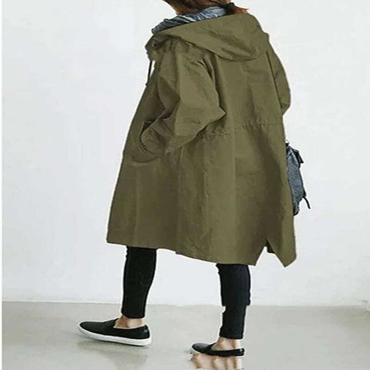 Women Windbreaker Jacket Casual Loose Button Pockets Hooded Quick Dry Windproof Waterproof Clothes For Outdoor Hiking Camping Meifu Market