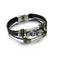 braided leather bracelet for men | vintage charm wood beads | adjustable wrap wristband | ultrasonic cleaning