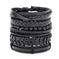 genuine leather bracelet | adjustable woven bracelet | multi-layer charm bracelet | energy saving