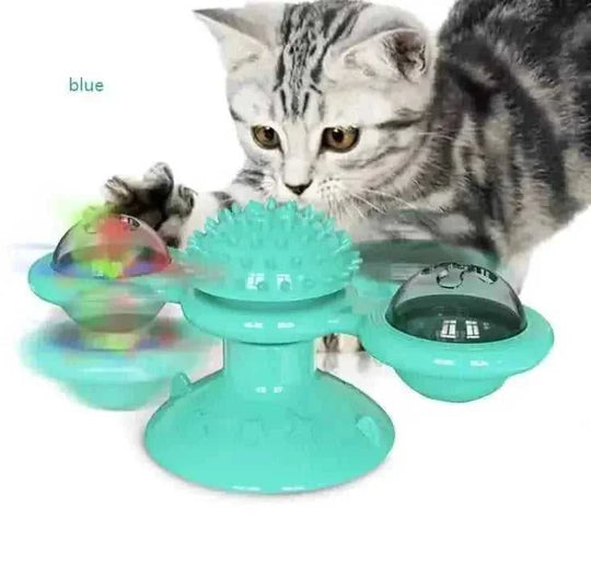 automatic rotating cat toy | interactive cat scratcher | dental cleaning cat toy | energy saving
