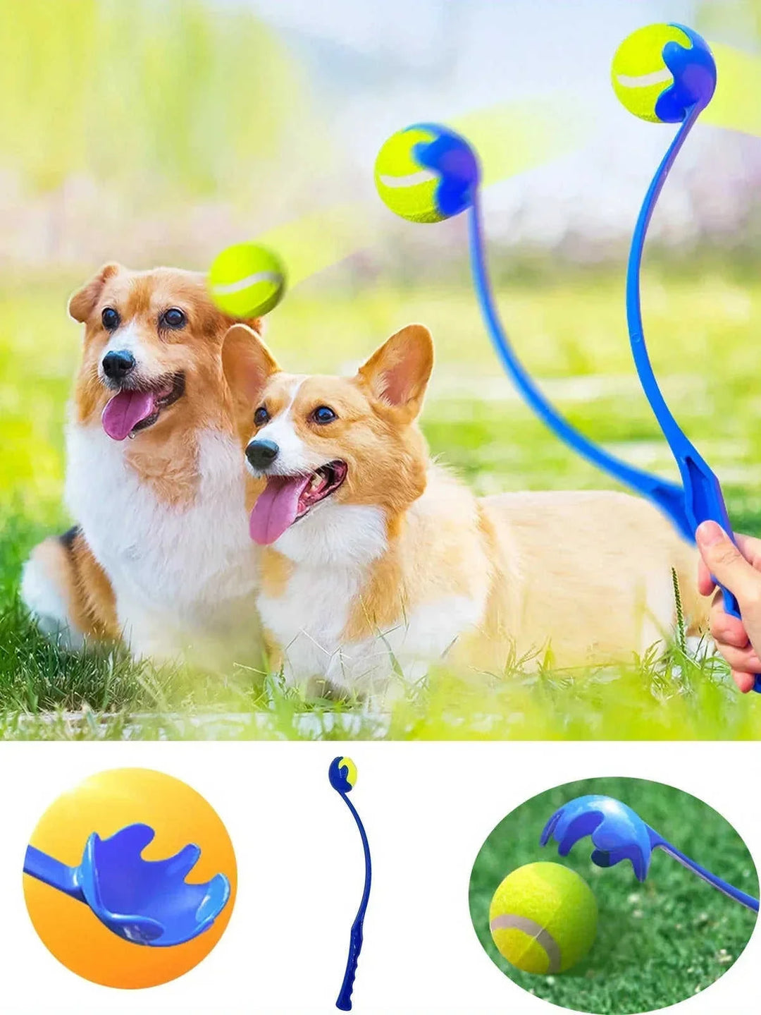 interactive dog toy | pet fetch launcher | durable dog ball thrower | ultrasonic cleaning
