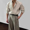 wrinkle-resistant cotton shirt | oversized fit mens shirt | artistic print button down | ultrasonic cleaning