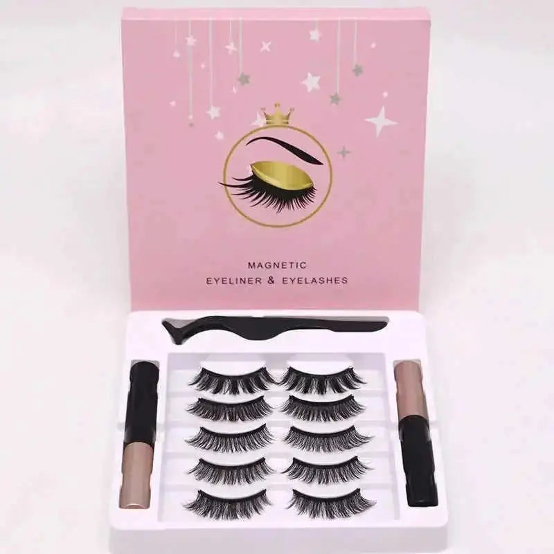 magnetic eyeliner and lashes set | waterproof false eyelashes | reusable mink lashes | ultrasonic cleaning